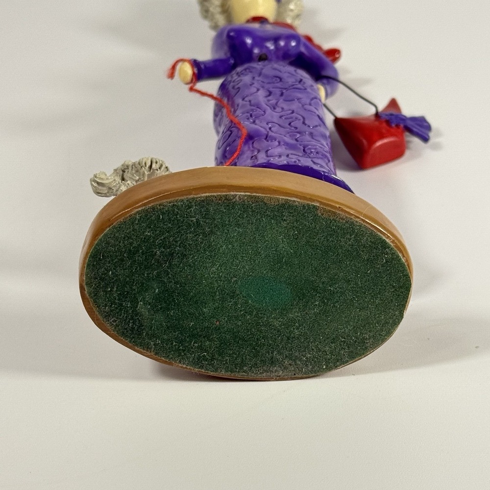 Red Hat Lady Walking Small‎ White Dog, Sandy Gervais figure 8" X 3" - Picture 12 of 16